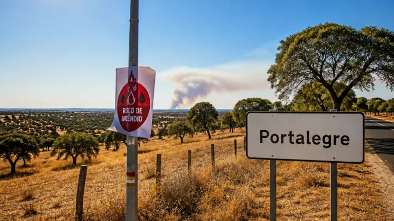 Portalegre em risco máximo de incêndio enquanto calor sobe no país