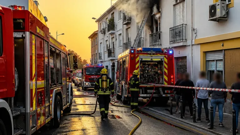 Portalegre: incêndio junto a prédios mobiliza 20 operacionais e deixa moradores em alerta
