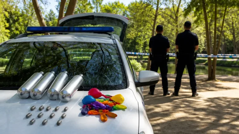 PSP apreende óxido nitroso e haxixe junto ao Jardim da Água em Caldas da Rainha