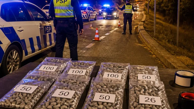 PSP de Portalegre detém três homens e apreende 576 doses de haxixe durante operações