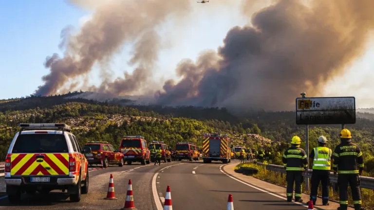 Reacendimento de incêndio em Burgueiros obriga ao corte da EN206 em Fafe