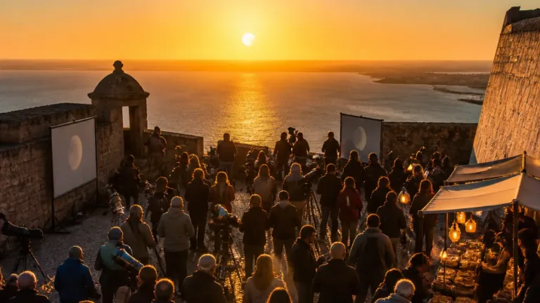 Setúbal: Forte de São Filipe reuniu mais de 500 pessoas para observar eclipse solar parcial