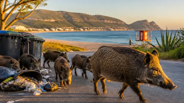 Setúbal reforça alerta após avistamentos frequentes de javalis em áreas urbanas e praias