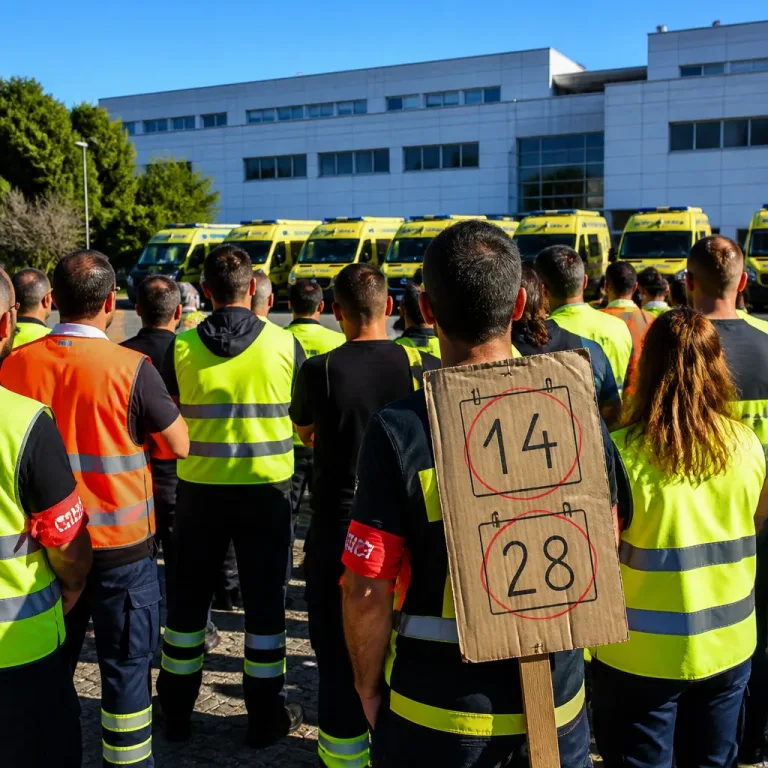 Trabalhadores do INEM convocam greve a 14 e 28 de setembro por mudanças na lei orgânica e ambulâncias