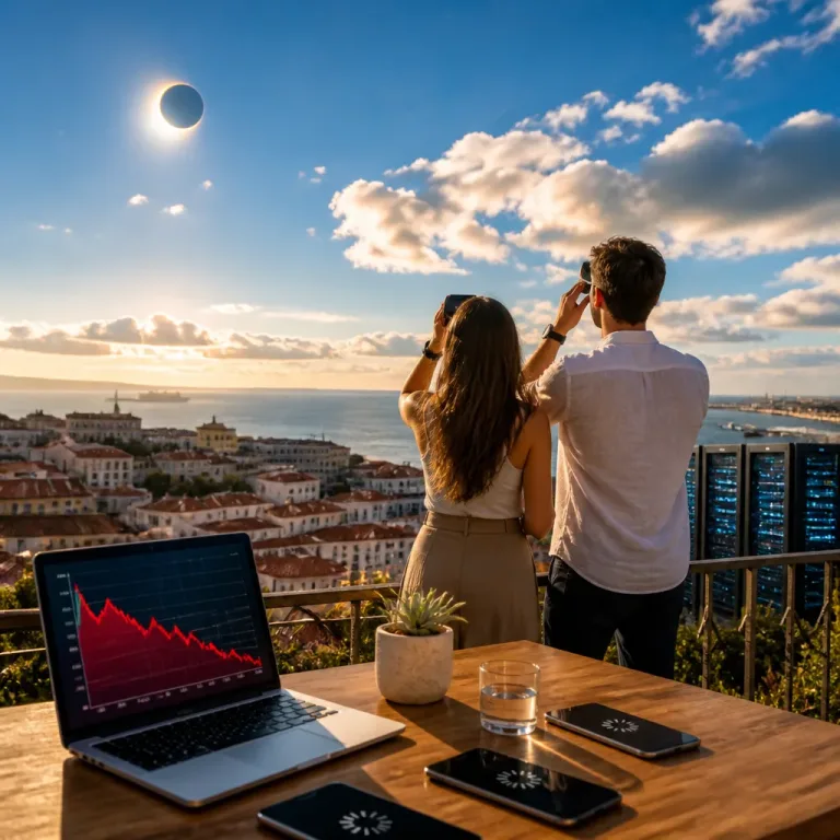 Eclipse provocou queda de quase 30% no tráfego de Internet em Portugal, diz Cloudflare