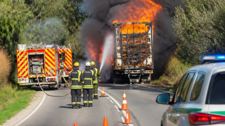 Veículo pesado incendeia-se em Corticeiro, Cantanhede, e mobiliza meios de socorro