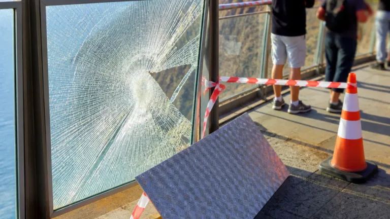 Vidro do miradouro do Cabo Girão rachado após turista lançar pedra; área está isolada
