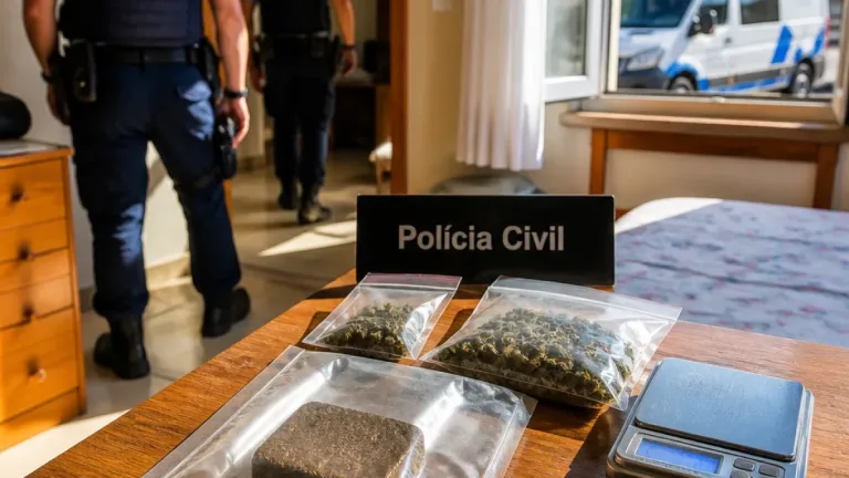 Vila Real: homem é detido pela Dise em operação que apreendeu haxixe e materiais de fracionamento