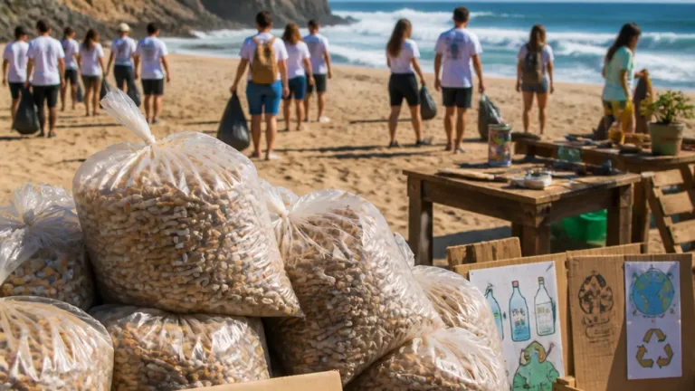 Voluntários retiram mais de <strong>98 mil</strong> beatas das praias de Sintra durante o verão