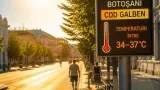 ANM a emis cod galben de caniculă pentru Botoșani: maxime de 34–37°C și nopți tropicale