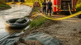 Două proiectile de aruncător, descoperite în albia Jiului lângă barajul Ișalnița; pirotehniștii ISU le-au asanat