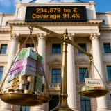 Datoria externă a urcat spre 235 miliarde euro; acoperirea datoriei pe termen scurt a scăzut sub 100%