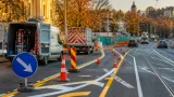 Iași: marcaje rutiere pe strada Sărărie pentru devierea traficului înaintea lucrărilor în Copou