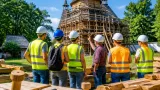 Tinerii din Sălaj au vizitat șantierul Ambulanței pentru Monumente la biserica de lemn Solomon