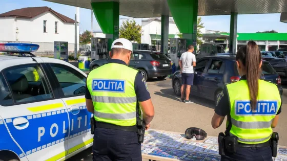 Adjud: polițiștii au derulat acțiuni preventive pentru o vară în siguranță la o stație OMV Petrom