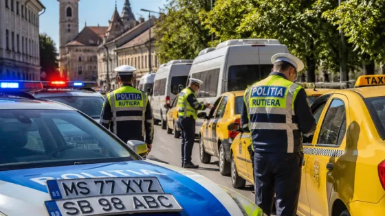 Controale în trafic la Mediaș: 24 de sancțiuni și două certificate reținute de polițiști