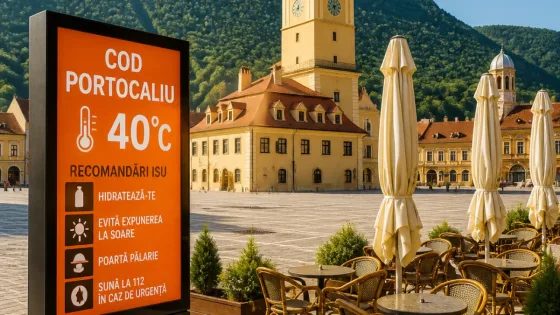 Județul Brașov sub Cod portocaliu de caniculă: temperaturi până la 40°C și recomandări ISU
