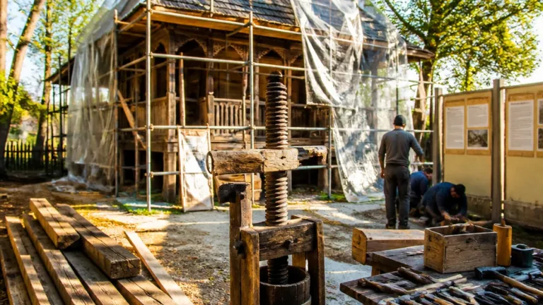 A început restaurarea Casei cu oloiniță din Fericea, monument vernacular la Muzeul Satului Baia Mare