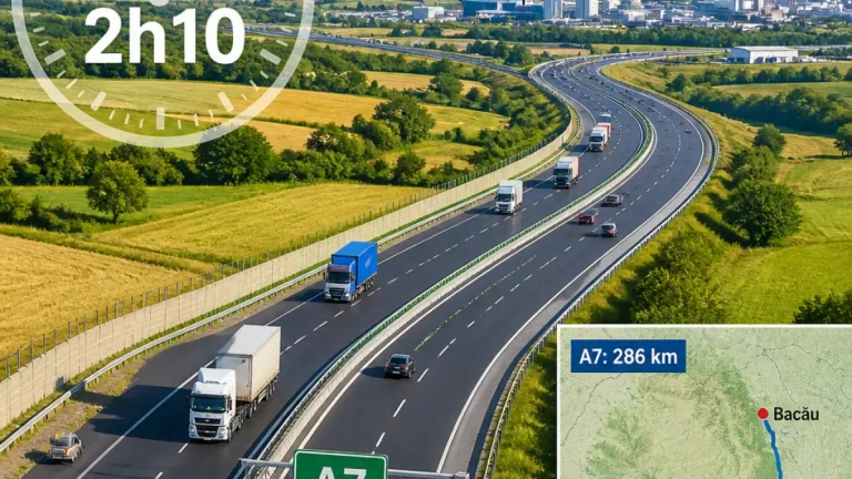 A7 scurtează distanţa dintre Bucureşti şi Bacău la puţin peste două ore; impact direct asupra economiei locale