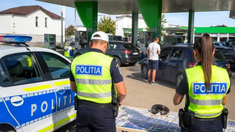 Adjud: polițiștii au derulat acțiuni preventive pentru o vară în siguranță la o stație OMV Petrom