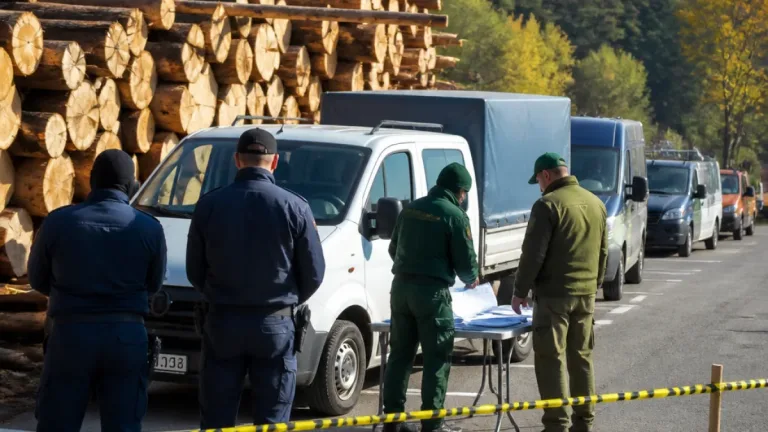 Aproape 400 m³ de lemn confiscat în Caraș-Severin în urma unei operațiuni de control extinse