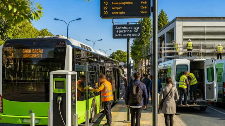 Bacău: primele 24 de autobuze și 10 microbuze electrice au intrat în circulație; autoritățile anunță extinderea flotei