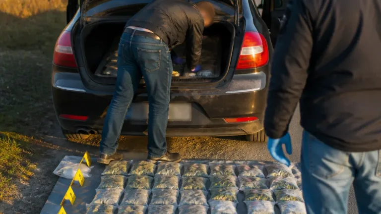 Bărbat bulgar reținut în Dolj cu peste 14 kg de droguri ascunse într-un compartiment din portbagaj