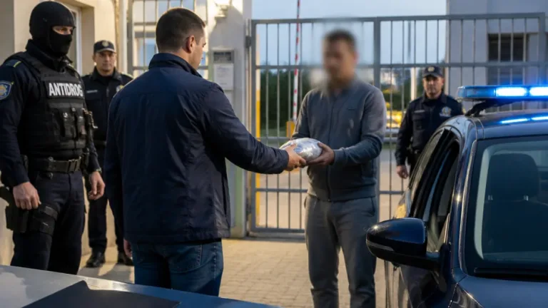 Bărbat din arest preventiv, reținut în flagrant pentru tentativa de introducere a drogurilor 4CMC în Penitenciarul Mioveni