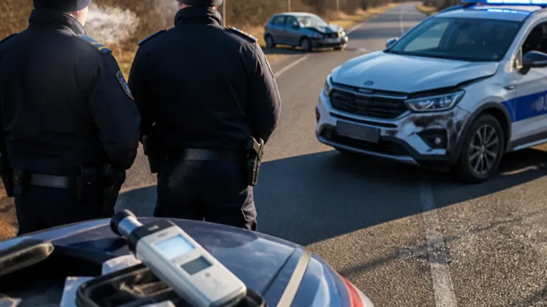Bărbat din Iaşi reținut după ce a lovit o autospecială de poliție și a plecat de la locul faptei, în Săbăoani