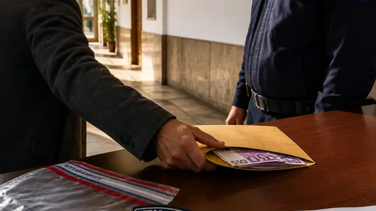 Bărbat din Timiș prins în flagrant oferind 500 de euro unui polițist; plasat sub control judiciar 60 de zile