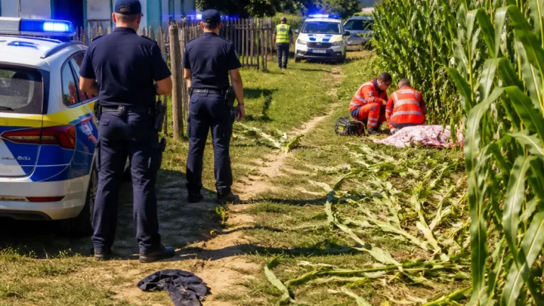 Bărbat reținut după ce și-a înjunghiat mama în gât în satul Petia, comuna Bunești