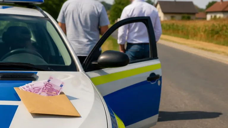 Bărbat reținut în Timiș după ce ar fi oferit 500 de euro unui polițist; dosarul, coordonat de Parchet