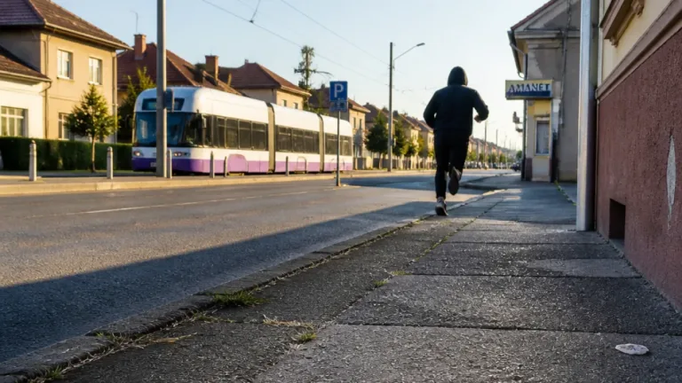 Bărbat urmărit din tramvai, arestat pentru tâlhărie asupra unei octogenare în cartierul Grădişte