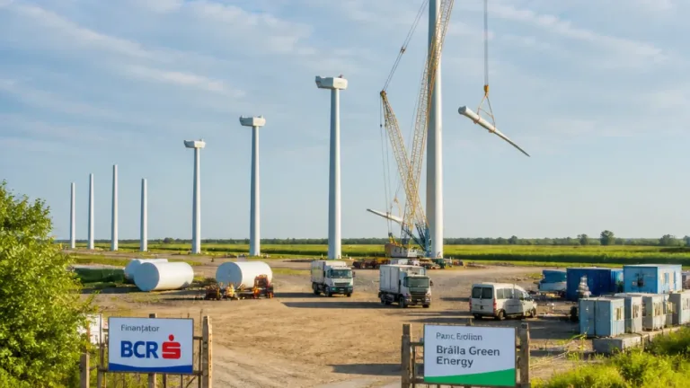 BCR și Erste finanțează cu 132 mil. euro construcția parcului eolian Urleasca din Brăila