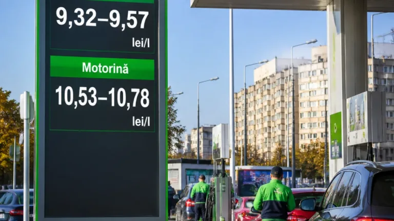 Carburanţii s-au scumpit în Capitală: benzina urcă la 9,32–9,57 lei/l, motorina la 10,53–10,78 lei/l