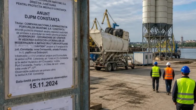 Cernavodă: Mediu aprobă fără evaluare stație mobilă de betoane la platforma Dobroport