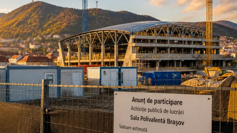 CNI scoate la licitație lucrări suplimentare de 45,47 milioane lei pentru Sala Polivalentă din Brașov