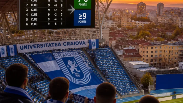 Craiova în Conference League: Mihai Stoica estimează 7–8 puncte, conducerea cere minimum 9
