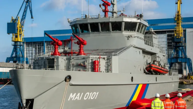Damen Galați a livrat IGSU o navă multifuncțională MAI 0101 pentru intervenții maritime