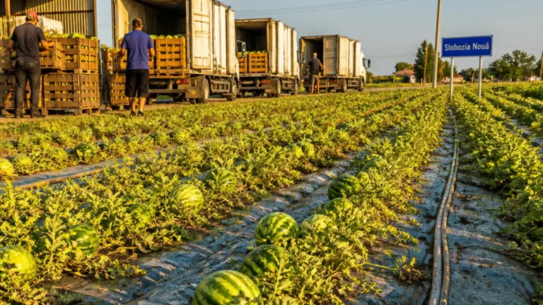 De la 2,5 hectare la 160: cum ajung pepenii din Slobozia Nouă pe rafturile Lidl din Polonia și Slovacia