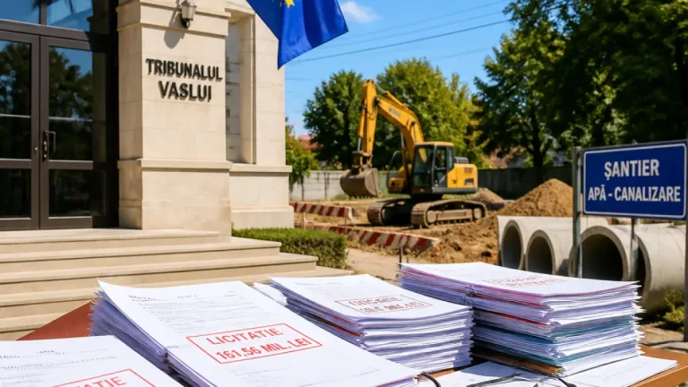 Dispută juridică în jurul licitației de 161,56 milioane lei pentru proiectele de apă din Vaslui ar putea ajunge la CJUE