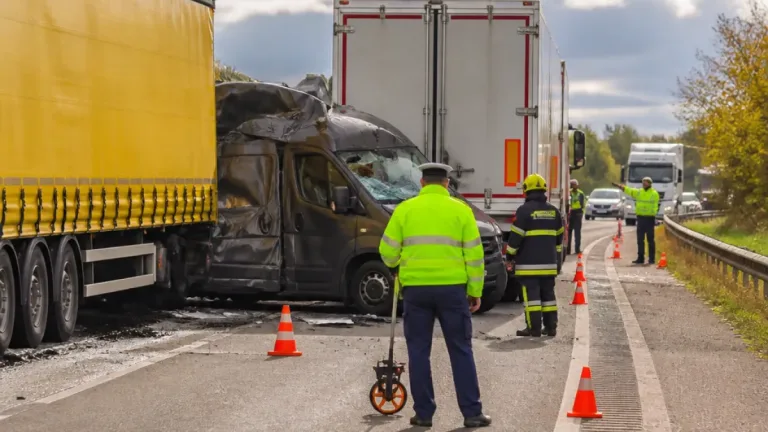 Două femei și-au pierdut viața după ce un microbuz a fost prins între două TIR‑uri pe DN6, în afara Vălișoarei