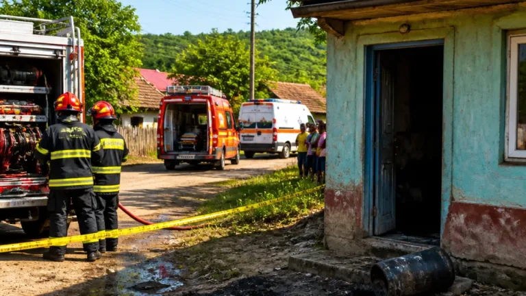 Două persoane rănite după explozia unei butelii cu GPL în satul Țipari, Timiș