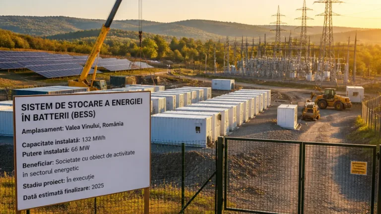 E-Infra pregătește o baterie de 95 MW la Valea Vinului; ANRE urmează să acorde autorizația