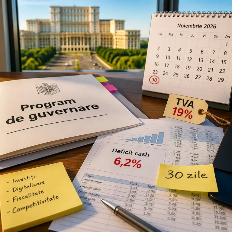 Programul de guvernare Mureșan: rectificare în 30 de zile, deficit cash 6,2% şi TVA 19% când permite economia