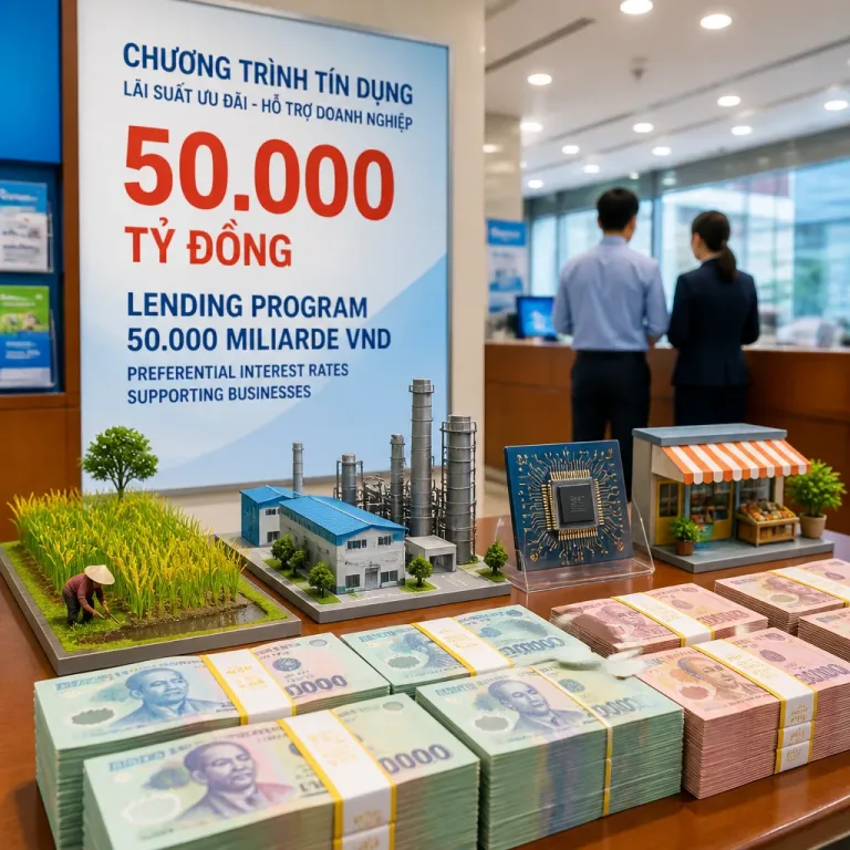 Vietcombank lansează un program de creditare de 50.000 miliarde VND pentru sectoare prioritare şi IMM-uri