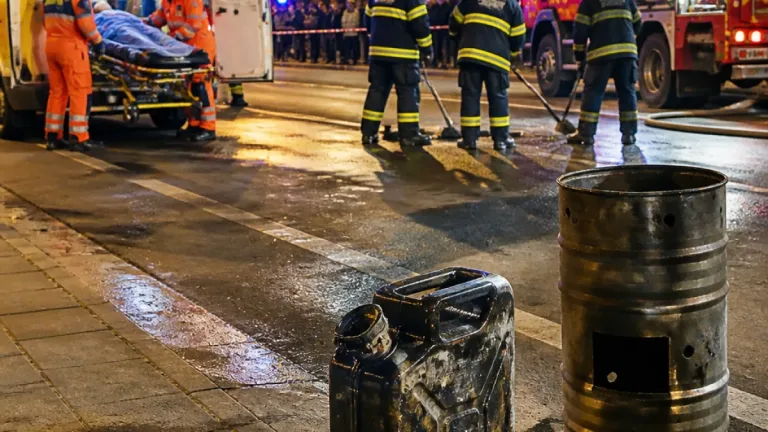 Explozie la Mediaș: bărbat rănit în urma tăierii unui butoi cu benzină, intervenție a ISU Sibiu