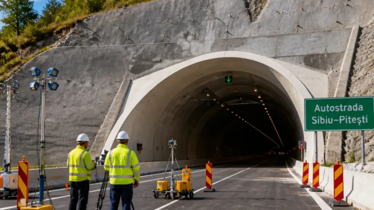 Finalizat tunelul Curtea de Argeș, primul tunel forat pe o autostradă din România; tronsonul Sibiu–Pitești va fi testat înainte de deschidere