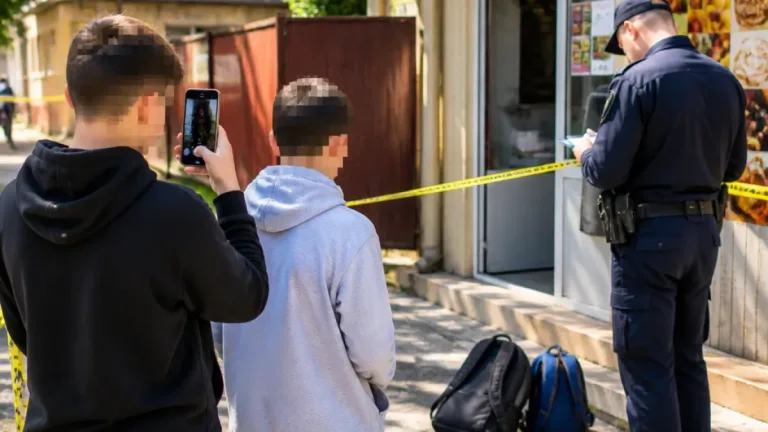 Focșani: Poliția anchetează agresiunea filmată a unei adolescente în spatele unui magazin de pe B-dul Unirii