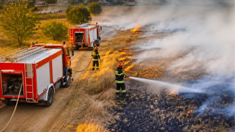 Incendiu de vegetație la Vulturu: focare pe aproape 30 de hectare, ISU Vrancea avertizează privind riscurile arderilor necontrolate